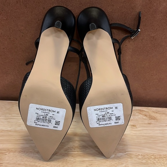 Nordstrom Black Palmer Slingback Heels 7.5 - Picture 9 of 15